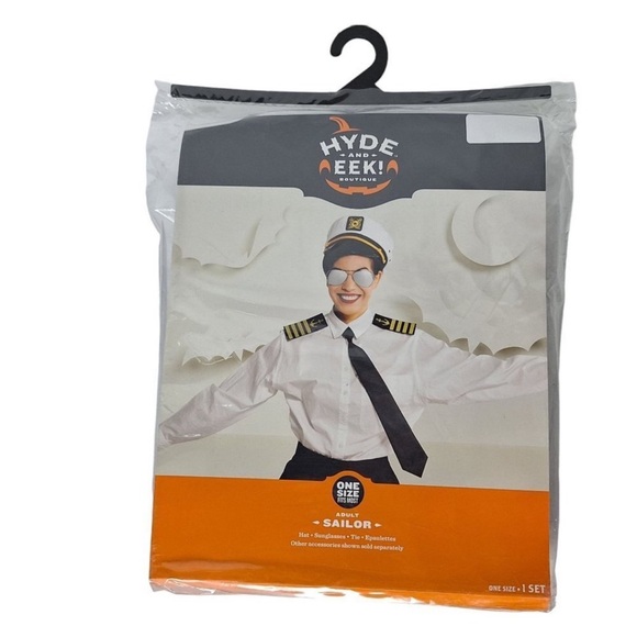 *NEW* SAILOR SHIP CAPTAIN COSTUME UNISEX HYDE N EEK - Picture 2 of 2